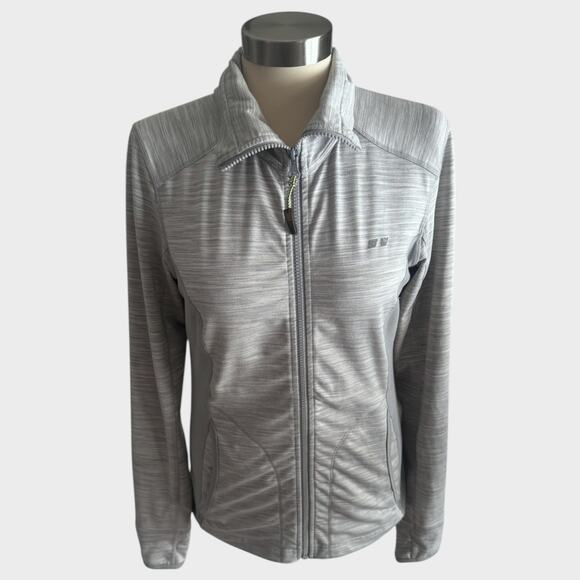 Koppen Womens Small Silver Gray Full Zip Athletic Jacket with Pockets - Picture 1 of 7